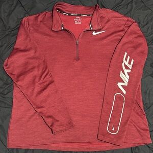 Nike Maroon Quarter-Zip Top